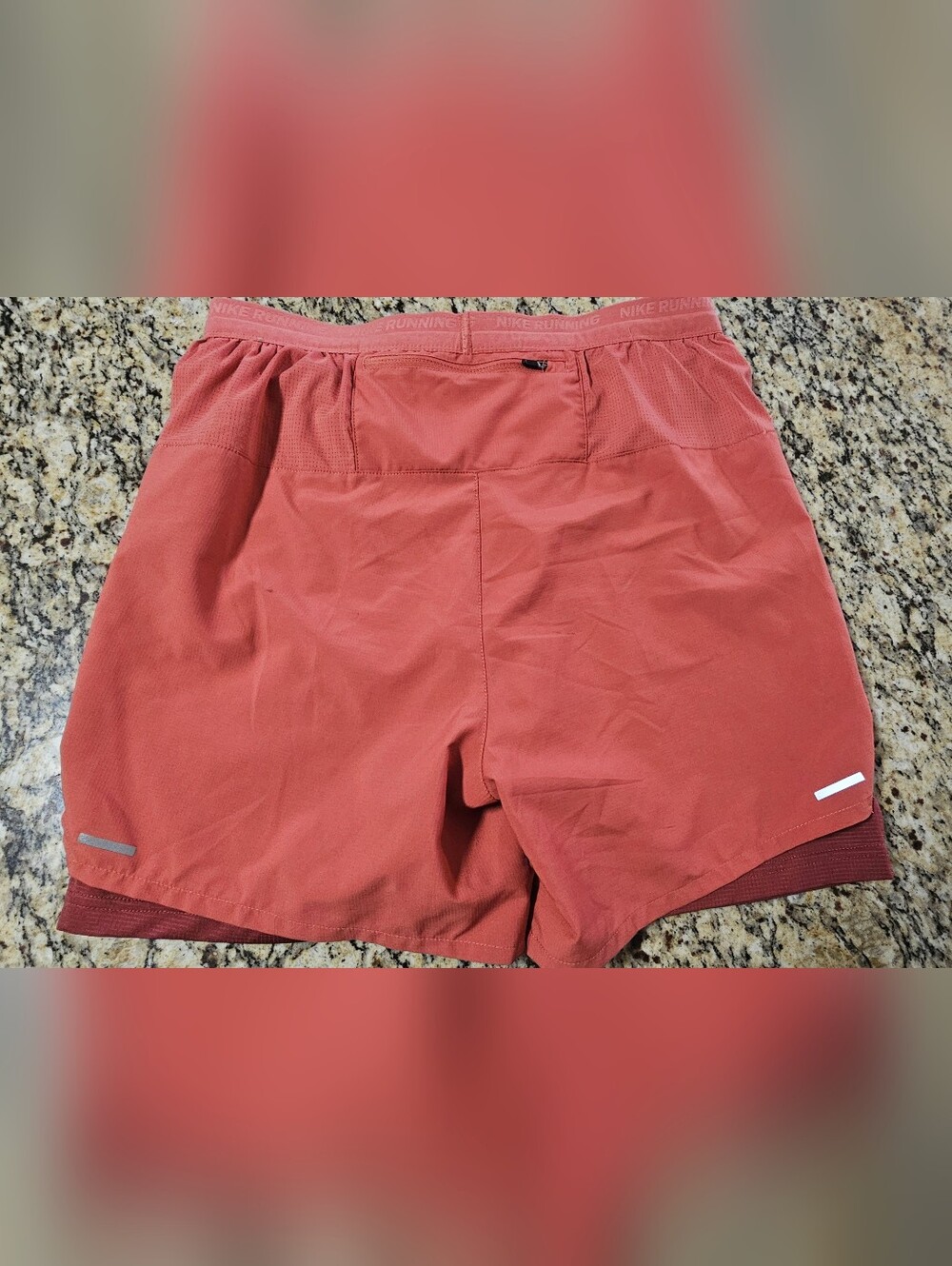 Nike DRI FIT STRIDE Men’s Athletic Shorts — Dusty Coral Size Medium - Picture 6 of 7